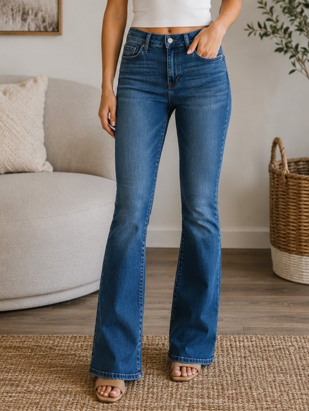 ABERCROMBIE & FITCH "High Rise Boot" bootcut jeans sz 6R / 28x33.33.25L NWT
